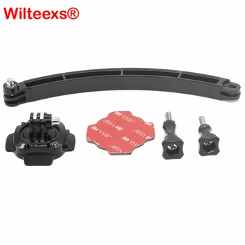 

WILTEEXS Mount 360 Degree Rotating Helmet Mount Extension Arm 3M Adhesive Sticker for Hero5 4 3 XIaomi Yi 4K SJCAM SJ4000