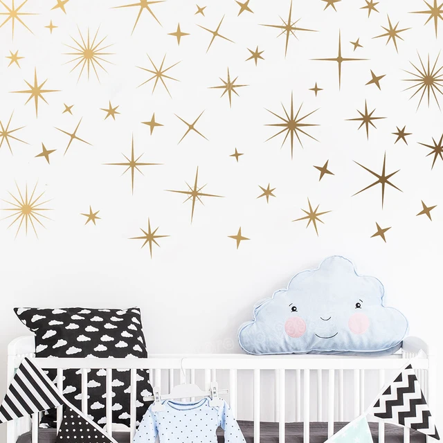 perfect quality sparkle wall sticekrs for baby girl nursery gold