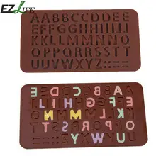 3D двойной 26 Английских Букв формы шоколада форм для выпечки Торты пудинг десерт украшения Плесень Sugarcraft Алфавит помадка GF053