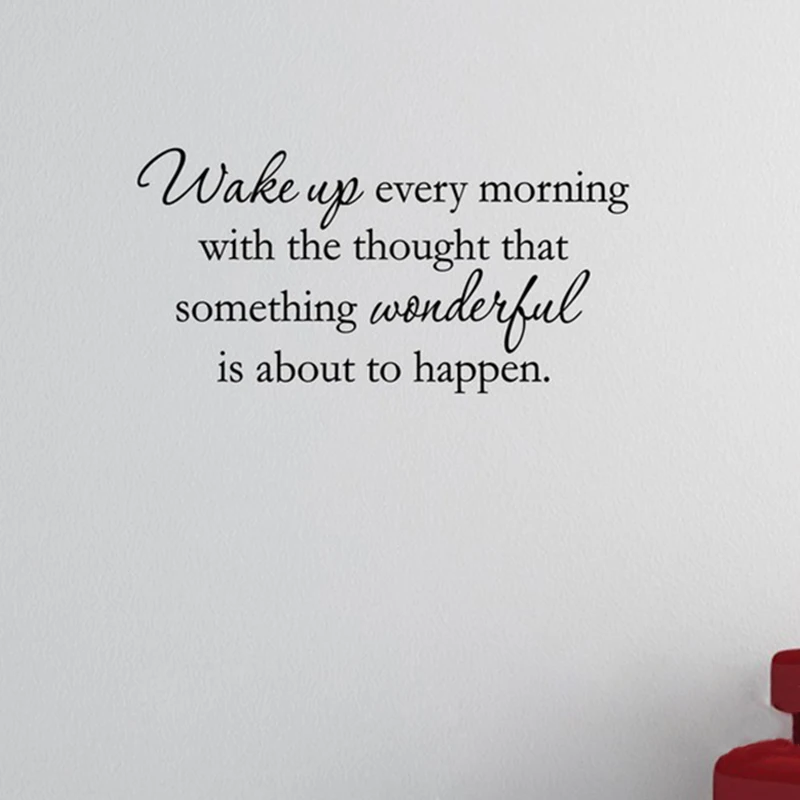 

Free shipping wall stickers children's bedroom decor- Wake up every morning Inspirational Quote Vinyl Bedroom wall decals,f2014