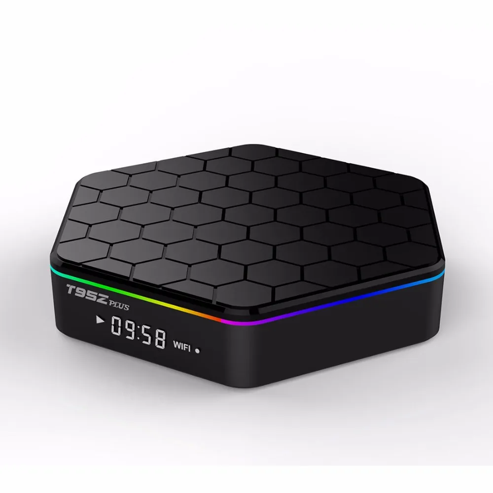 T95Z Plus Smart tv Box 2G/16G 3g/32G Amlogic S912 Android 7,1 шестигранный корпус Отображение времени Bluetooth 5G двойной wifi 3D 4K 1000M LAN