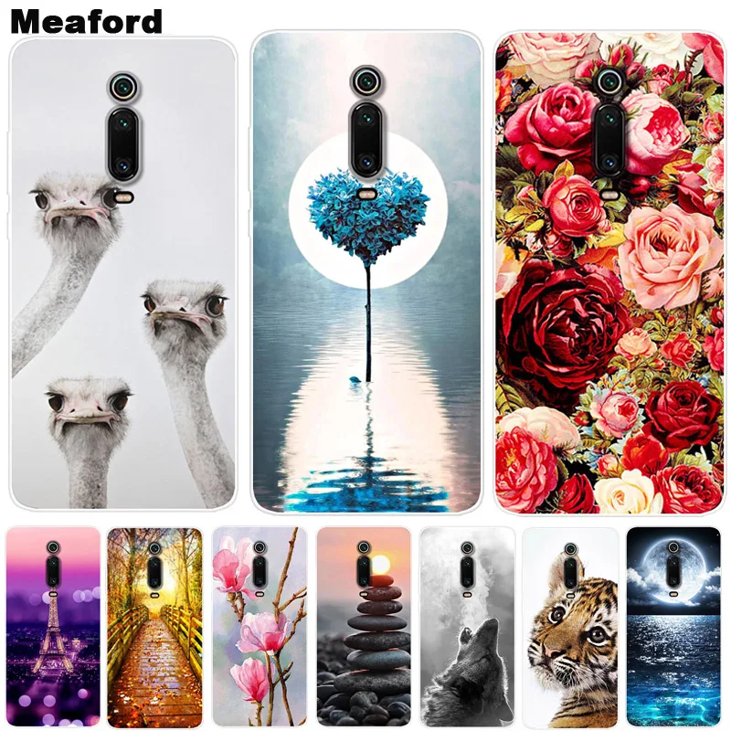 

For Xiaomi Mi 9T Pro Case mi9t Pro Cover Flowers Painted Back Protective Phone Case For Xiaomi Mi 9T 9 t pro Coque Redmi K20 Pro