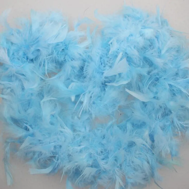 1 шт. 37 г 2 ярдов/длина турецкие перья питона, использование: свадебные, вечерние, украшение дома, шарф, все виды цветов на выбор - Цвет: sky blue