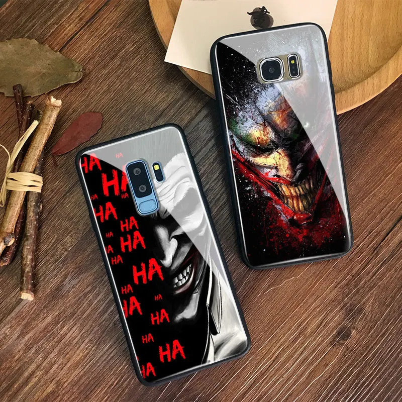 Мягкий силиконовый чехол для телефона Joker из гладкого стекла для samsung Galaxy S7 Edge S8 S9 S10e S10Plus Note 10 8 9 10 PLUS