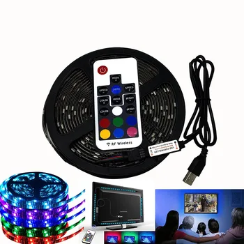 

USB Power RGB Colour Changing 1M / 0.5M SMD LED Strip For LCD Monitor TV Background Lighting