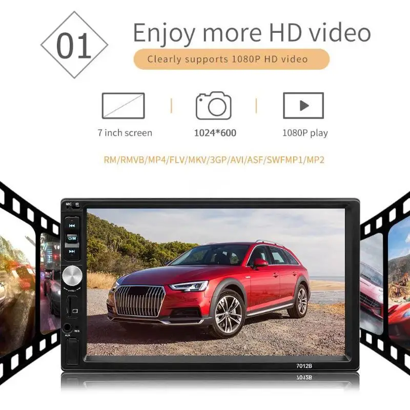 Sale VODOOL 7012B 2 Din Car Radio 7" Touch Screen Stereo Video MP5 Player Autoradio Bluetooth AUX USB FM Auto Audio Multimedia Player 10