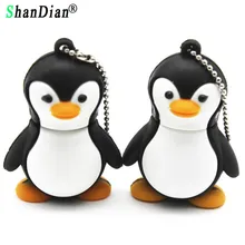 SHANDIAN animal Pen drive cartoon Penguin 4gb 8gb 16gb 32gb usb 2.0 flash drive memory stick pendrive flashdrive gift