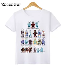 Camiseta con diseño Undertale Sans para niños y niñas, camisetas casuales de manga corta, camiseta divertida para niños, HKP3053