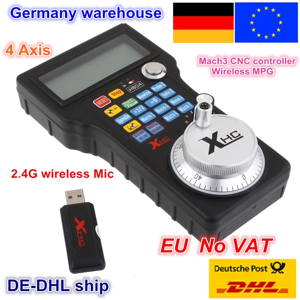 

New Wireless USB MPG Pendant Handwheel Mach3 For CNC Mac.Mach 3, 4 axis Controller for Mach3 System Router