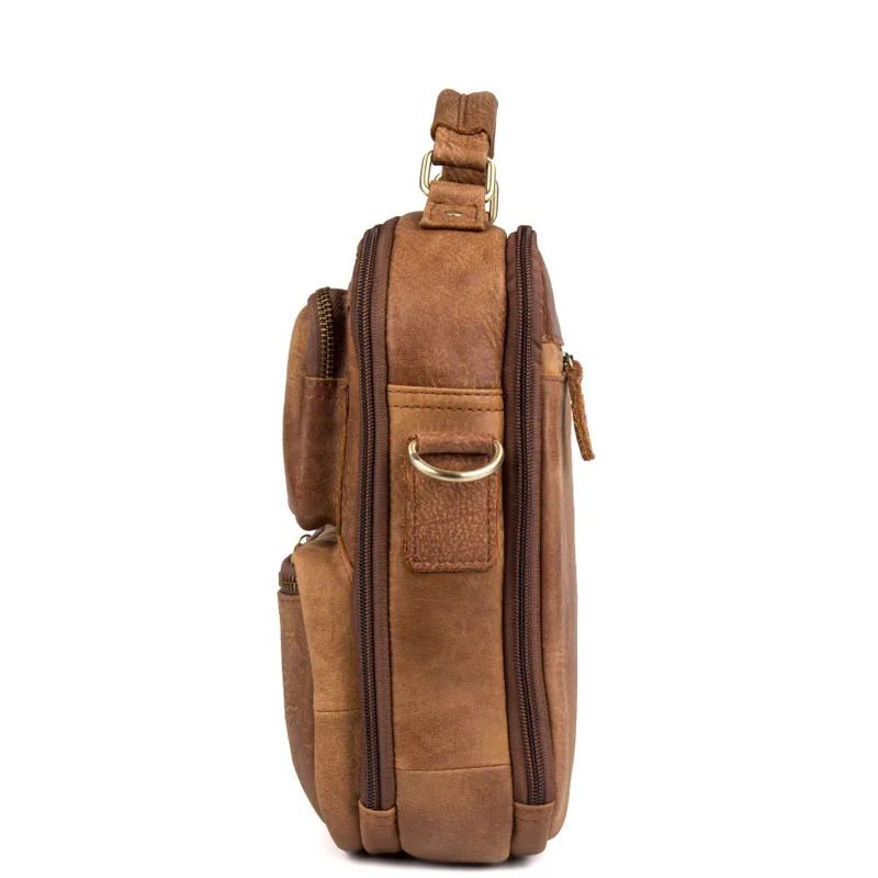 AETOO Retro Grinding Cowhide Shoulder Skimmed Handbag Postman Handbag Leather Handbag