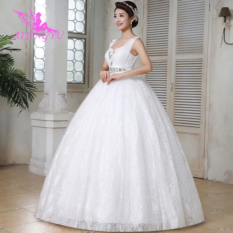 

AIJINGYU 2018 sweet free shipping new hot selling cheap ball gown lace up back formal bride dresses wedding dress WK493
