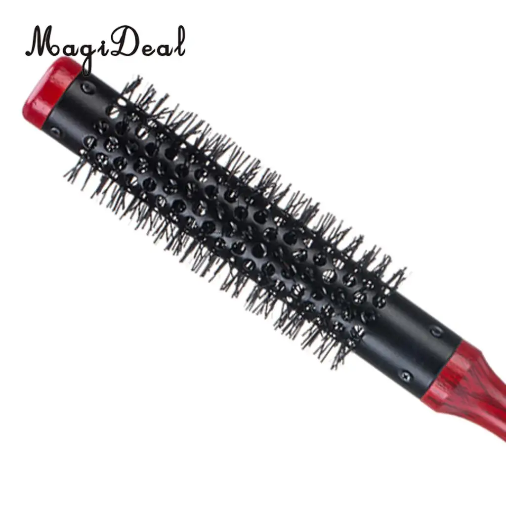 2Pcs/Set Small Mini Round Hair Brush Heat Resistant Nylon Bristles Short Hair Blow Drying Styling Roll Hairbrush 11mm 25mm