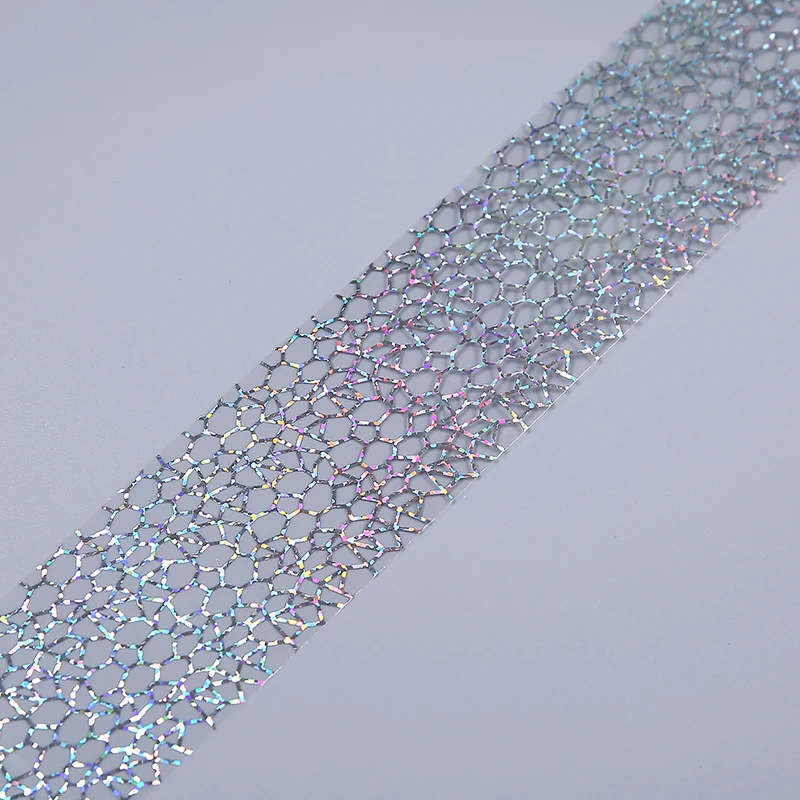 Голографическая фольга на ногти Лазерная Серебряная паутина для нейл-арта переводная наклейка бумага используется для УФ-наклейки для нейл-арта