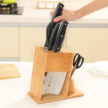 Бамбуковая Нескользящая кухонная Многофункциональная подставка для ножей Бытовая сливная стойка для кухонных ножей Новинка