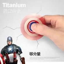 Спиннер Капитан Америка/Железный человек Спиннер Металлический Щит палец скользящий Спиннер для облегчения синдрома СДВГ Austim развивающие игрушки