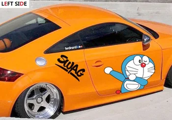 

LEFT SIDE Car Stickers Large Door Cover Scratches Hip Hop Cute Pain Car Stickers Cartoon Body Stickers