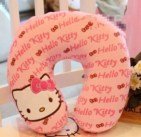 Kawaii 27*27CM Approx. U Neck Hello Kitty Pillow & Car