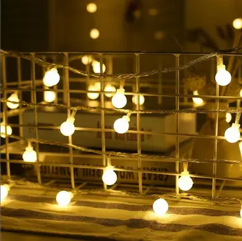 

Pretty 10M 100Leds round ball flasher lamp holiday decoration lamp Festival Christmas lights outdoor home lighting 220V EU plug