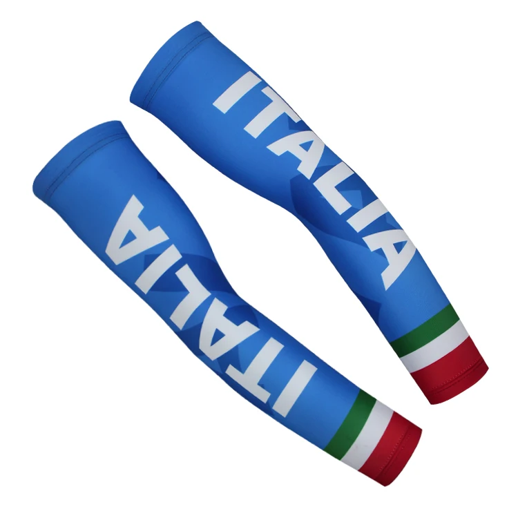 

2016 ITALIA PRO TEAM BLUE Cycling Armwarmer Sun UV Protection Ciclismo Arm Warmers Cycling Jersey One Pair Size S-3XL