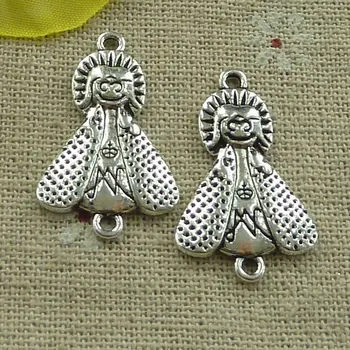 

114 pieces tibetan silver bee connectors 29x18mm #4016