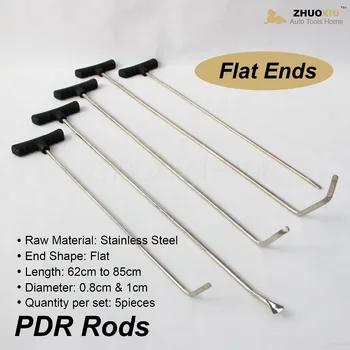 

Auto Body Dent Removal Pdr Rod Tool Kit Hail Door Ding metal sheet tools garage workshop equipment pry bar hood hook prybar bars