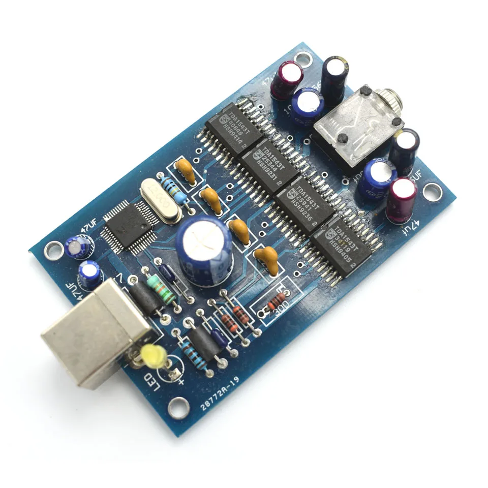  Lusya HIFI TDA1543 * 4 decodificador USB OTG DAC Placa de decodificador bile externa para placa de 