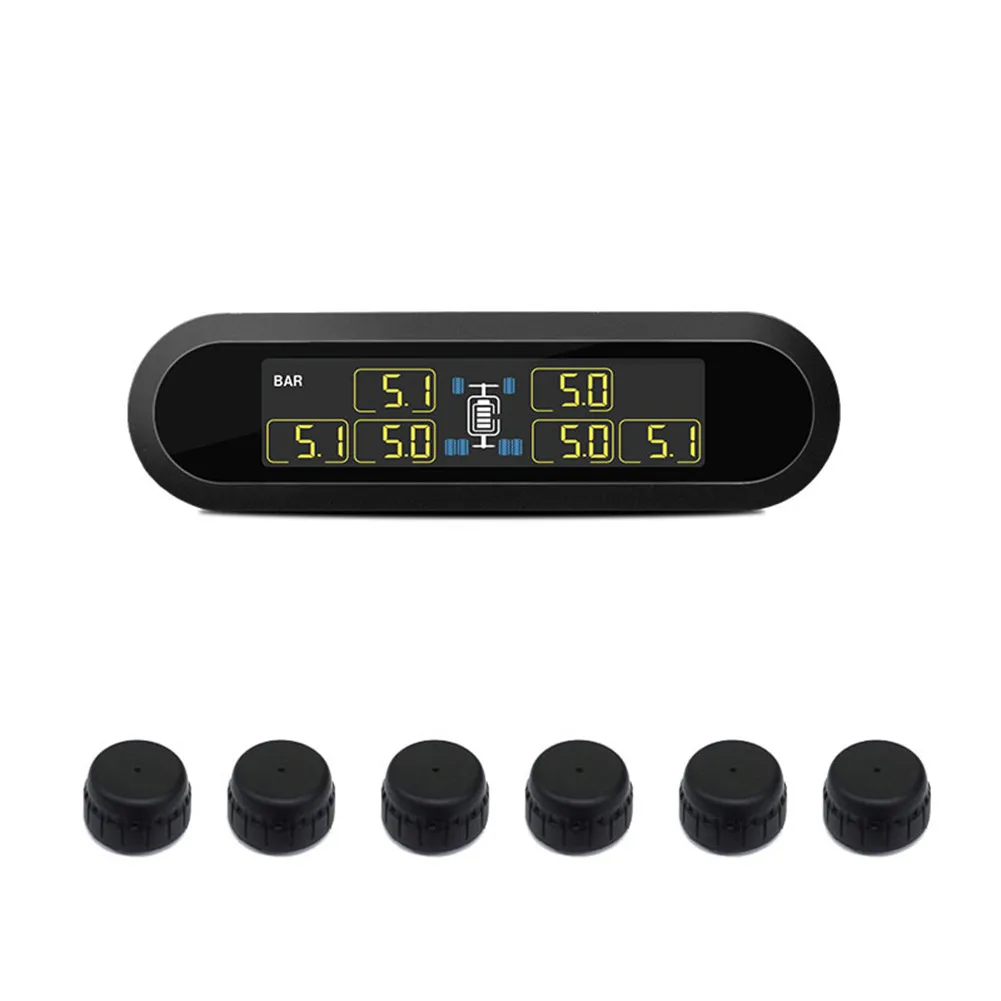 TPMS система контроля давления в шинах lcd общий автобус с 6 колесами и 6 Датчики TPMS датчик давления в шинах