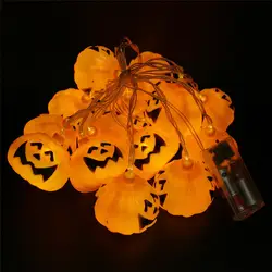 Творческий 3,5 м 16 Светодиодный тыквы Фея свет шнура Питание от аккумулятора для Хэллоуина сад вечерние Новогоднее украшение лампы