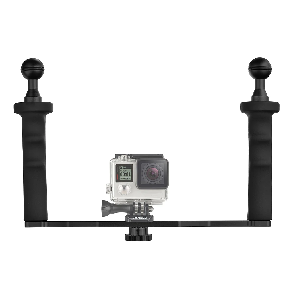 SHOOT XTGP324A 18 см* 26 см алюминиевый ручной стабилизатор для GoPro 5/4/3+/3 Экшн-камер " 6" Купол порт светодиодный свет