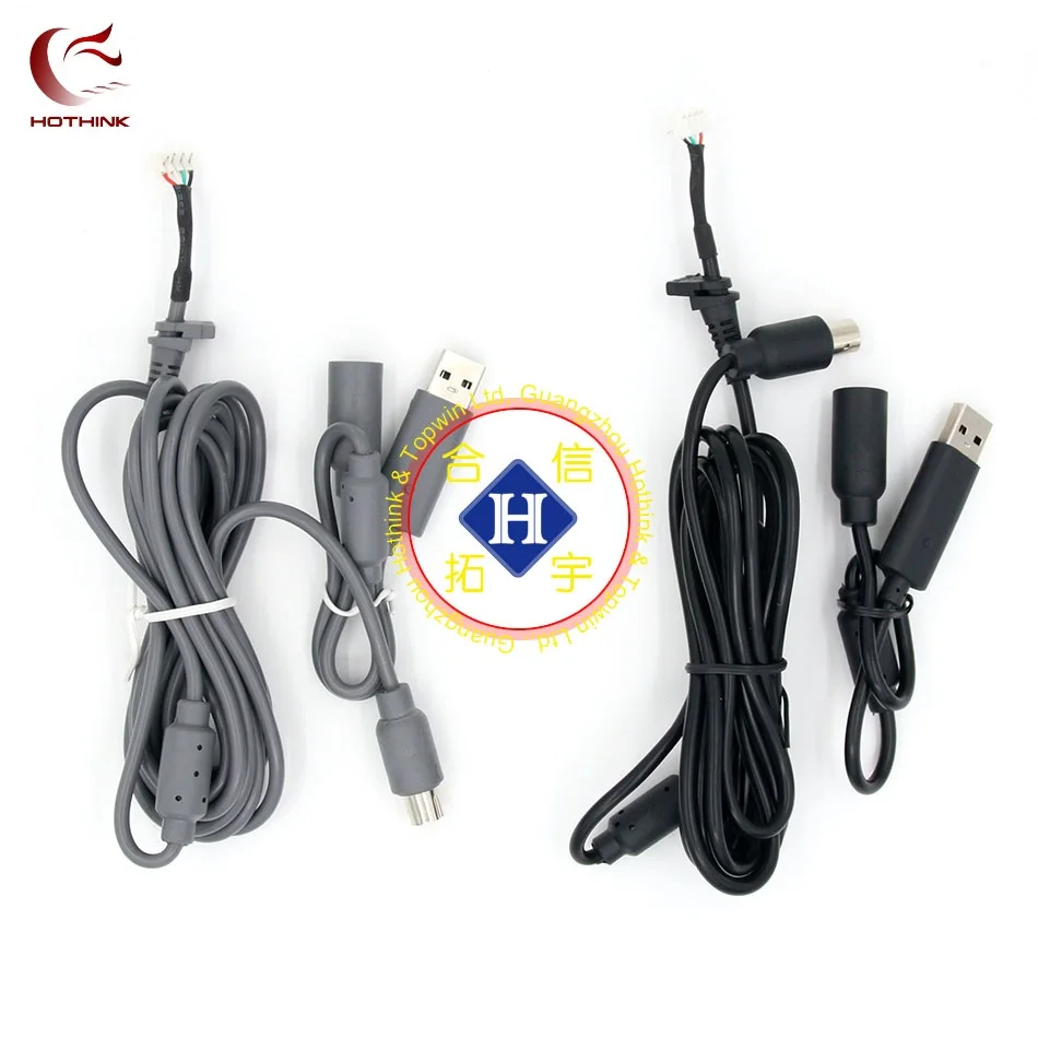 HOTHINK Black / Grey 1.8M USB Play Cable For XBOX 360 / XBOX 360 Slim wired controller repair part HOTHINK Black / Grey 1.8M USB Play Cable For XBOX 360 / XBOX 360 Slim wired controller repair part