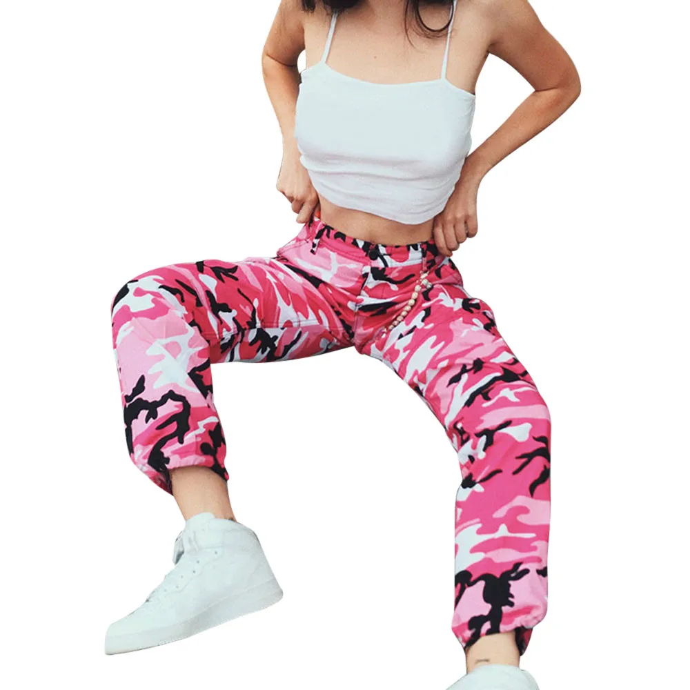 

Women's Camouflage Cargo Trousers Casual Pants Military Army Combat Camouflage Jeans Sexy Women Casual Colorful Camou Jeans *40