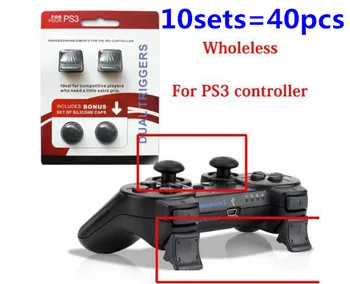 

10sets=40pcs Silicone Protective Cap Cover Dual Triggers Enhancements Extral High buttons for PS3 Playstation 3 Dualshock 3 Game
