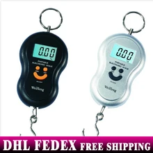 DHL FedEx 50 шт. цифровой висит Весы 50 кг 5 г карман Вес Чемодан Детские весы