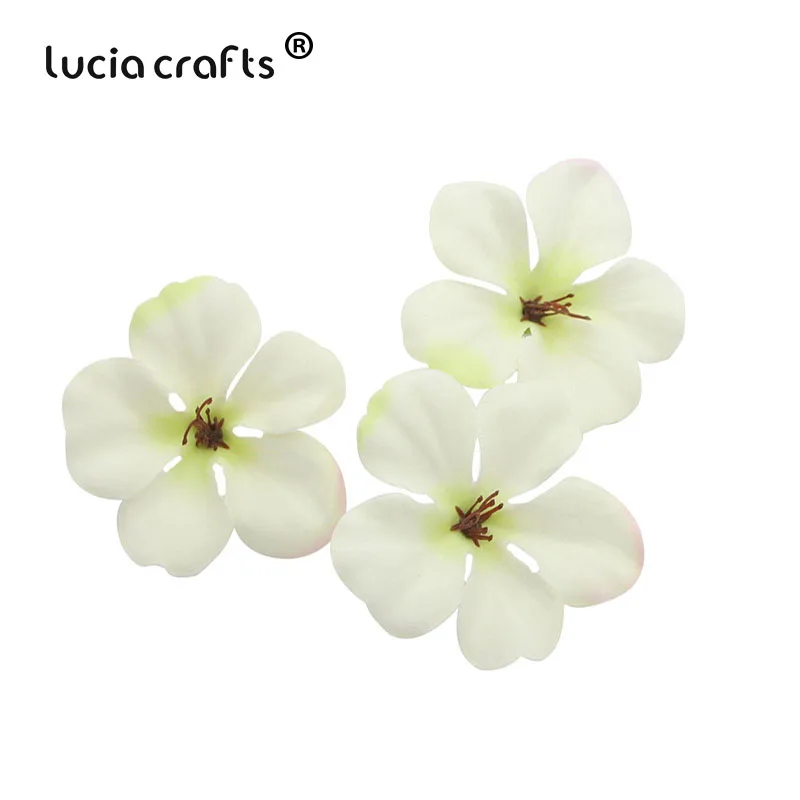 Lucia crafts, 50 шт., около 5,5 см, искусственный цветок, голова, свадьба, вечеринка, домашнее рукоделие декоративный материал, венок, ремесло A1007 - Цвет: Color 11