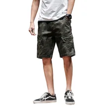 Летние грузовые шорты мужские крутые камуфляжные мужские хлопковые повседневные мужские короткие штаны брендовая одежда популярная Удобная карго шорты