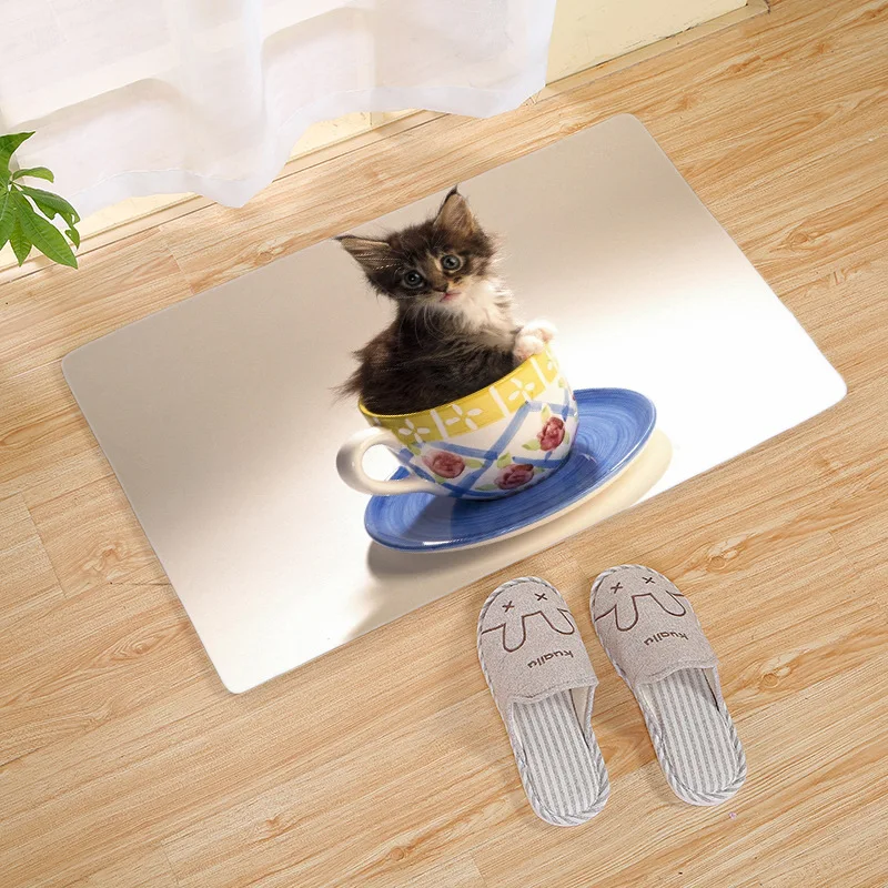 

New cute animal bath mat cat bathroom mat soft anti-slip shower mat 4 size bathroom carpets household home decoration