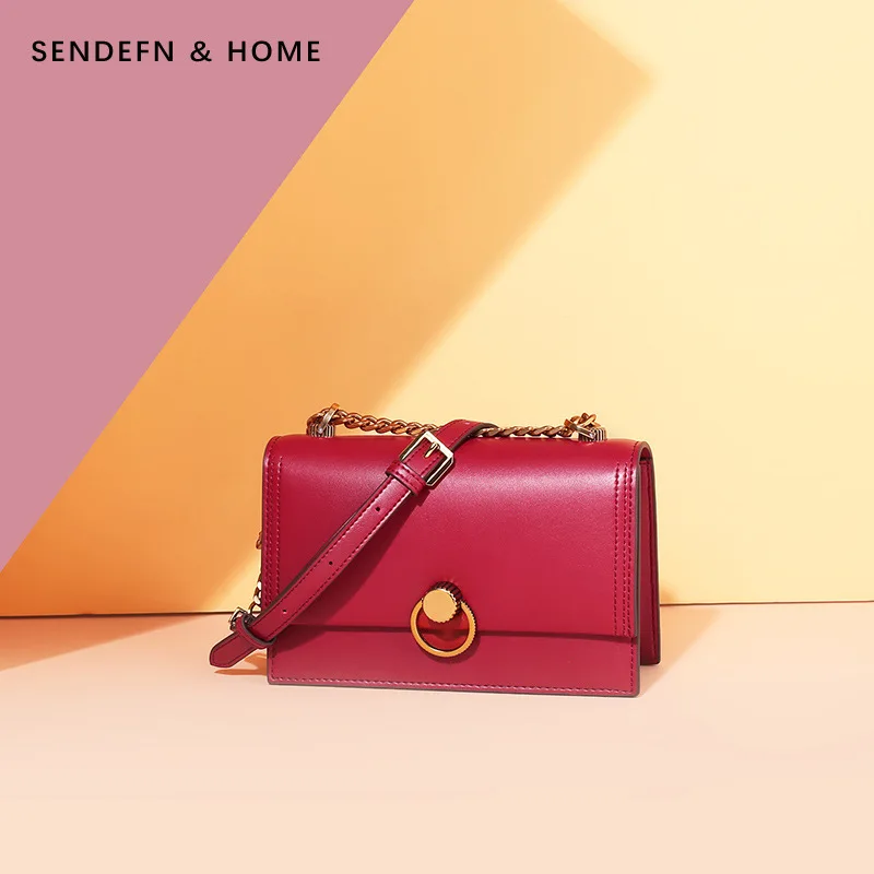

SENDEFN Woman Handbags Genuine Leather Composite Bag Soft Cowhide Skin Female Shoulder Crossbody High Quality Natural Messenger
