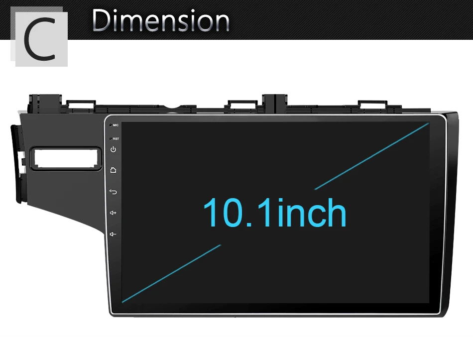 Flash Deal Eunavi 10.1" Android 9.0 2 DIN Car Auto Stereo For 2014 2015 HONDA JAZZ FIT Right Hand Drive Radio GPS Multimedia PX6 4G+32G 25