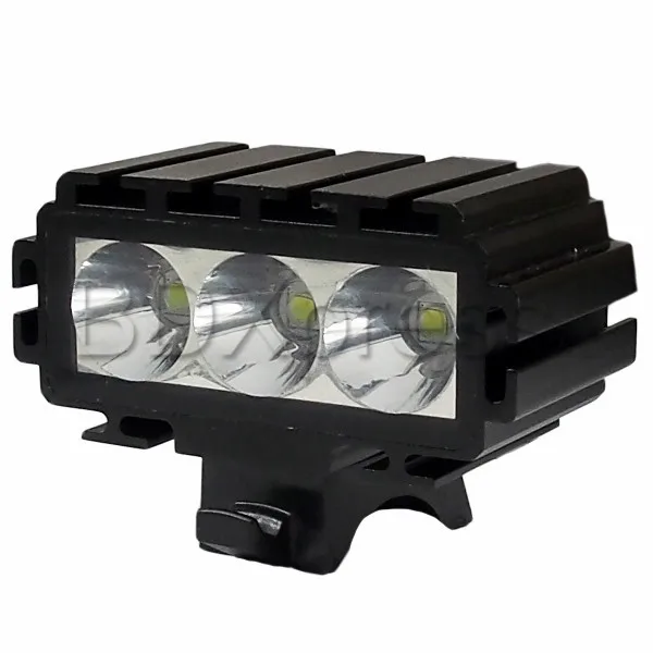 2015 New Free Shipping KD 3 x Cree XM-L2 T6 White Stepless+5-Mode 2000 Lumens Bike Light with Battery Set - Black | Лампы и освещение