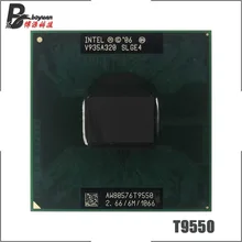 Intel Core 2 Duo T9550 SLGE4 2.6 GHz Dual-Core podwójny z gwintem procesor CPU 6 M 35 W gniazdo P