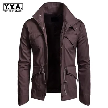 

Japan Style Jacket For Men Fashion Stand Collar Man Windbreaker Streetwear Casual Male Jacket Pocket Zipper Male Coats Plus Size