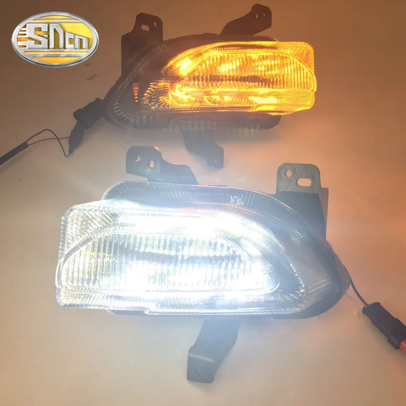 

2PCS For Jeep Renegade 2015 2016 2017 2018 Turn Yellow Signal Function Plug&Play Car DRL Lamp 12V LED Daytime Running Light SNCN