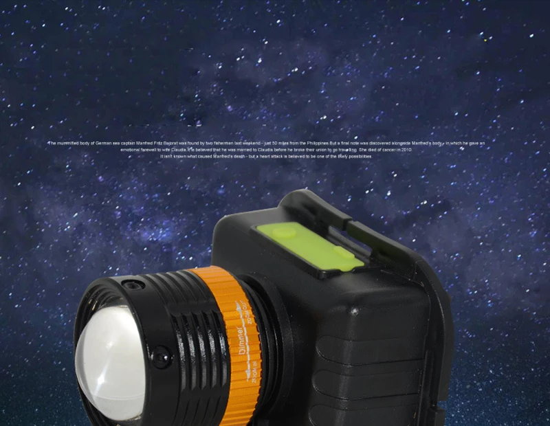 AIMIHUO LED Headlight Powerful USB Rechargeable Head Flashlight Fishing Head Lamp Built-in 18650 Battery Zoomable LED Headlamp  (5)