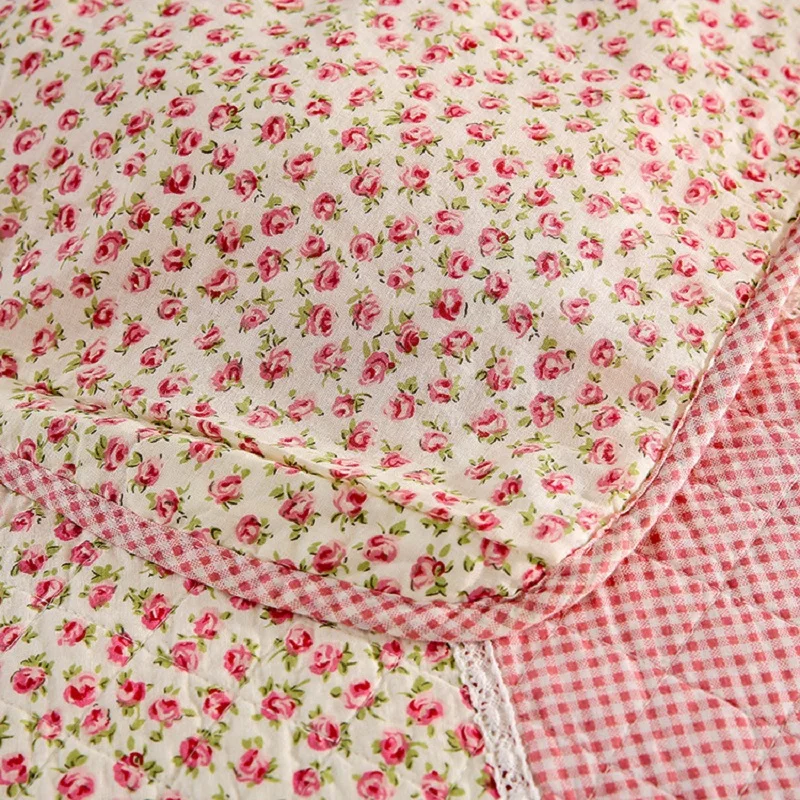 CHAUSUB хлопчатобумажное лоскутное одеяло набор 3 шт./4 шт. постельные принадлежности с цветочным принтом покрывало пододеяльник наволочка покрывала