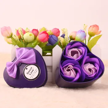 

15Pcs Heart Scented Bath Body Petal Rose Flower Soap Wedding Decoration hot sale party Flavor Gift