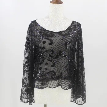 

Unicorn Promotion Polyester Kpop Tumblr Korean Women's Free Shipping 2020 New Sequins Nightclub Shirt Trumpet Sleeves T-shirt