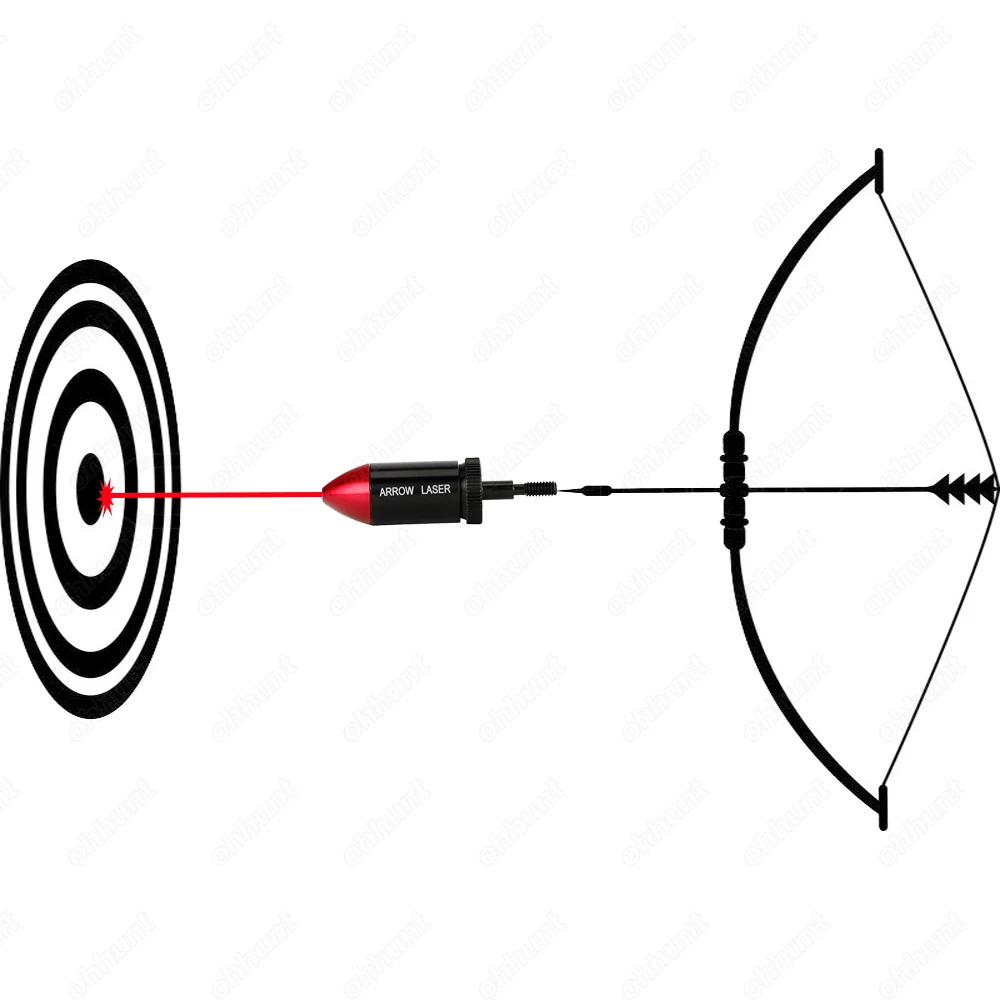Охота стрельба из лука болты Красный точка зрения лазерный наконечник для стрелы Коллиматор для выверки линии прицеливания для стрелы