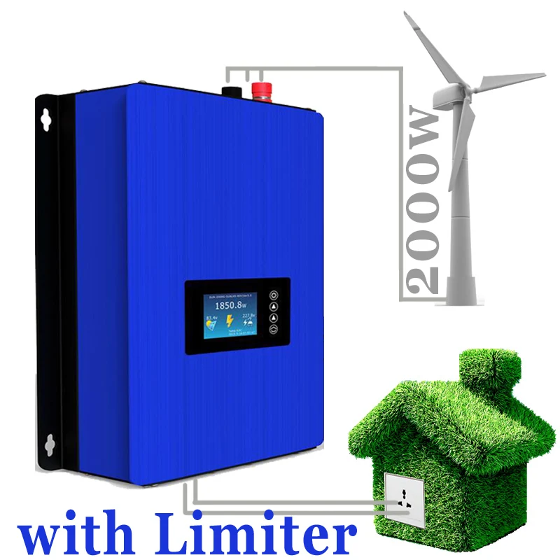 2000WWindTurbineGridTieInverterwithLimiterDumpLoadController