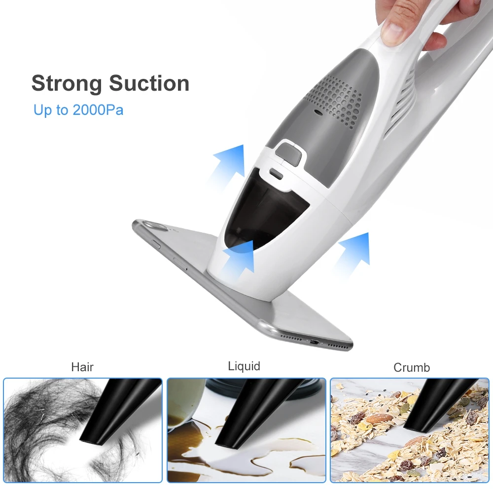 VicTsing Portable Car Vacuum Cleaner Hand-held Mini Vacuum Cleaner for Home and Car Cleaning 2000Pa FD-CMV(B-1)                  (6)