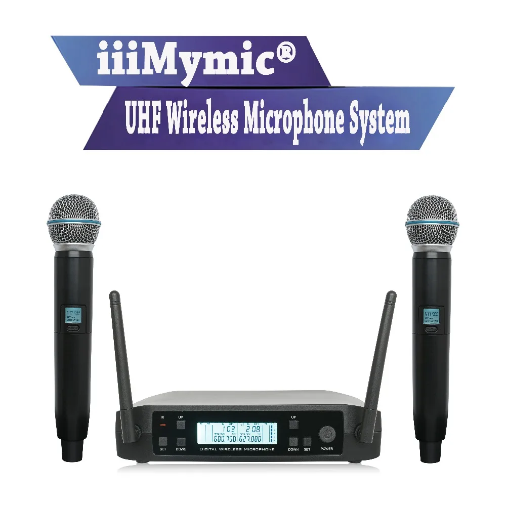 IiiMymic BK D220! Мини Размер Pro UHF микрофонная система Беспроводная профессиональная